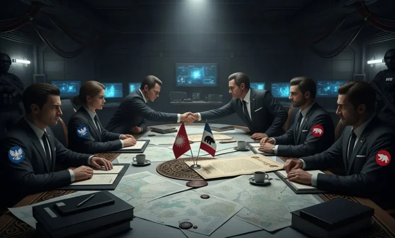 Filmes sobre acordos secretos entre governos rivais poderosos